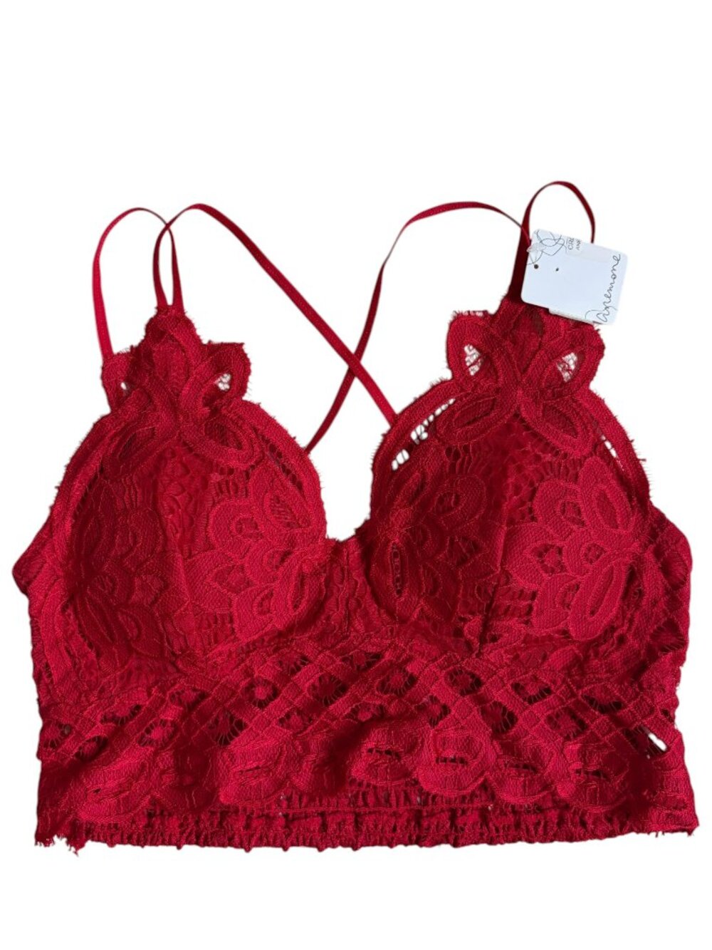 NWT Anemone Crochet Lace Bralette (Red) - Large